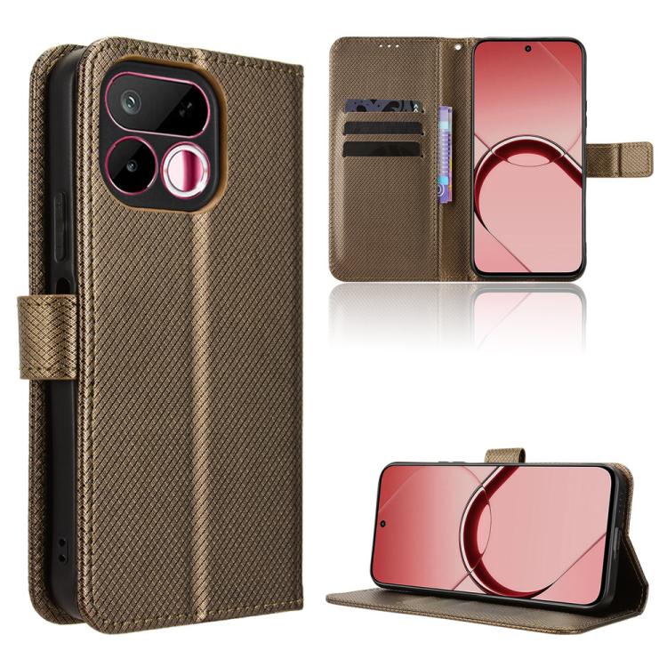 Diamond Texture Leather Phone Case, For Realme 16T 5G, For Realme C100i 4G / C100x 4G, For Realme C100 4G, For Realme C83 5G / P4 Lite 5G, For Realme P4 Power 5G, For Realme Note 80 4G, For Realme 16 5G, For Realme 16 Pro+ 5G, For Realme 16 Pro 5G