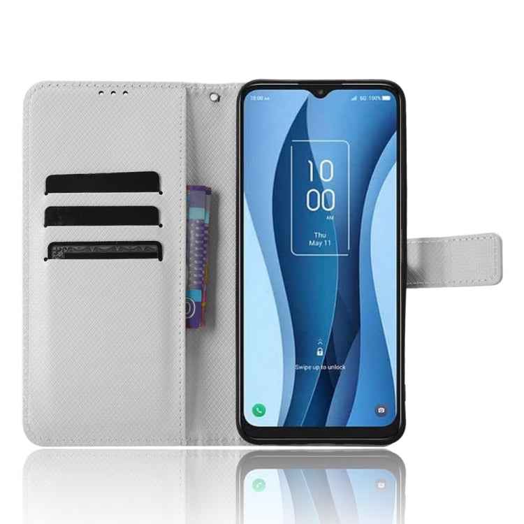 Diamond Texture Leather Phone Case, For TCL 40 XL, For TCL ION X