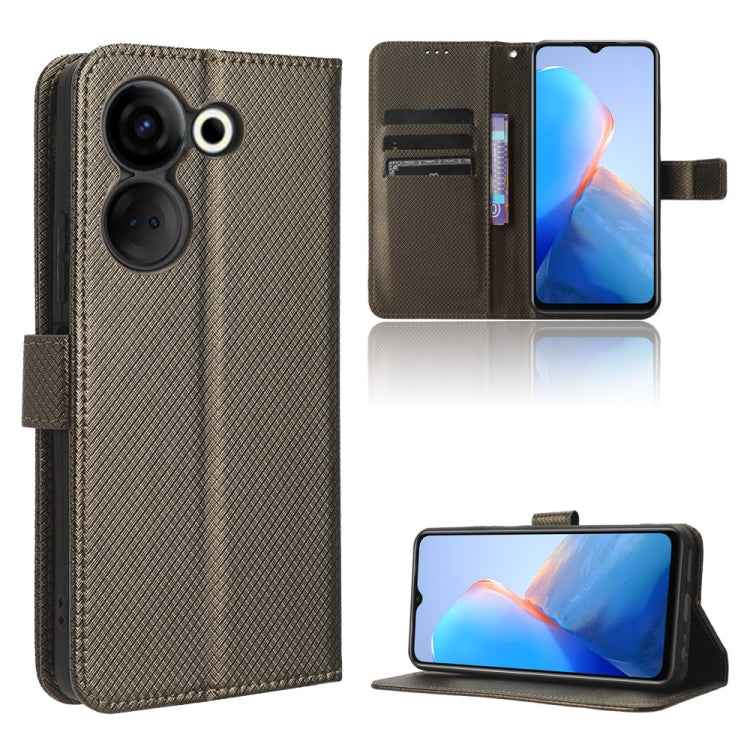 Diamond Texture Leather Phone Case, For Tecno Camon 20 Pro