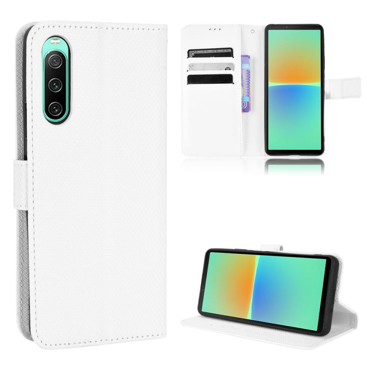 Diamond Texture Leather Phone Case, For Sony Xperia 10 VII, For Sony Xperia 1 VII, For Sony Xperia 10 VI 2024, For Sony Xperia 1 VI 2024, For Sony Xperia 5 V 2023, For Sony Xperia 1 V, For Sony Xperia 10 V