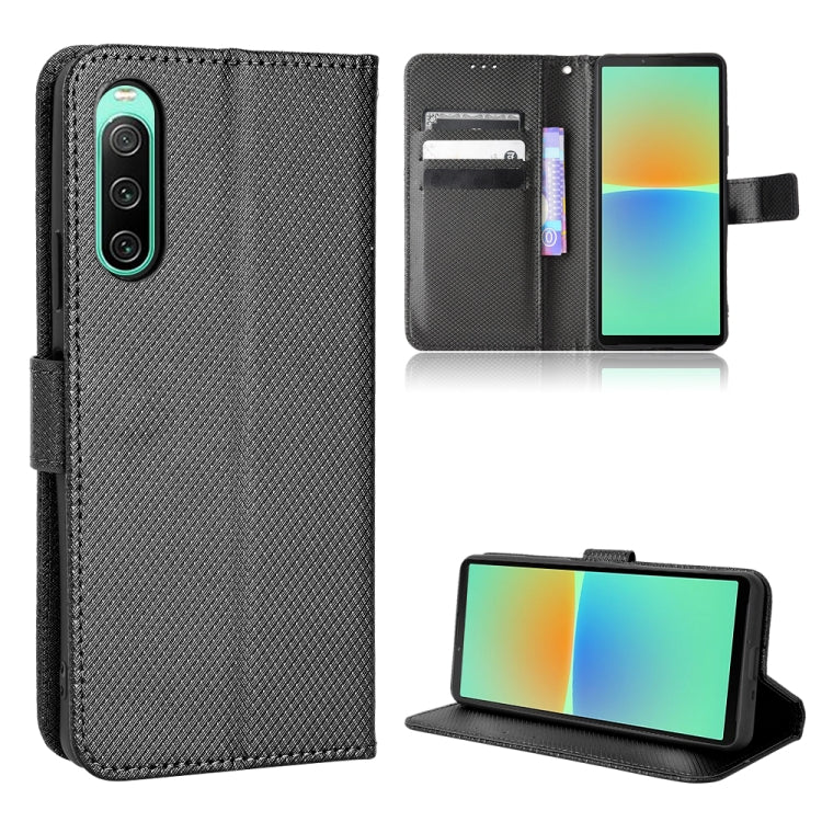 Diamond Texture Leather Phone Case, For Sony Xperia 10 VII, For Sony Xperia 1 VII, For Sony Xperia 10 VI 2024, For Sony Xperia 1 VI 2024, For Sony Xperia 5 V 2023, For Sony Xperia 1 V, For Sony Xperia 10 V