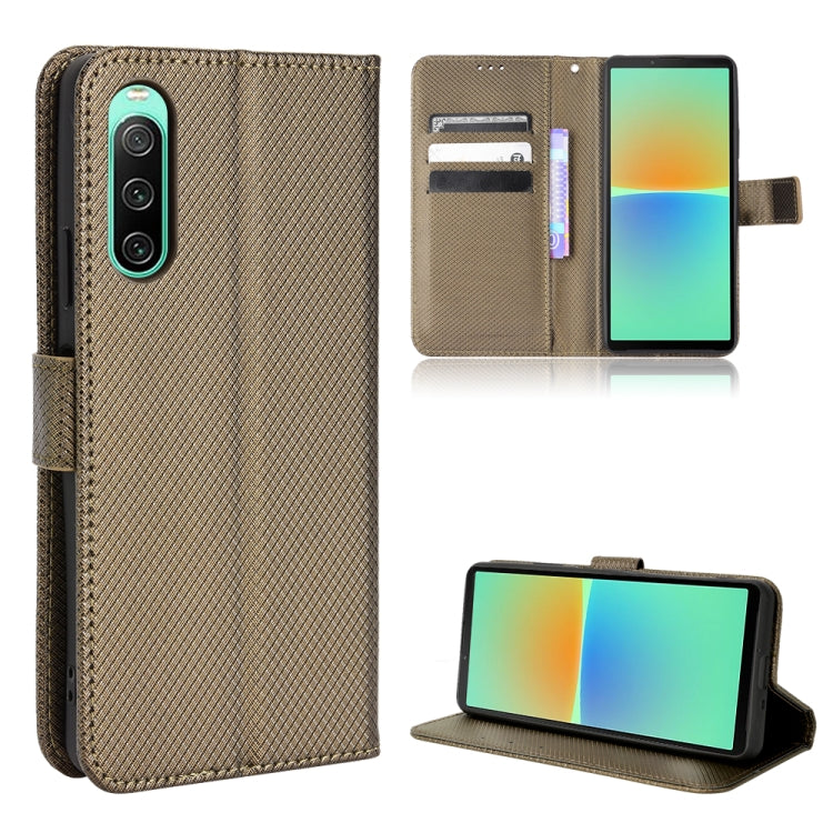 Diamond Texture Leather Phone Case, For Sony Xperia 10 VII, For Sony Xperia 1 VII, For Sony Xperia 10 VI 2024, For Sony Xperia 1 VI 2024, For Sony Xperia 5 V 2023, For Sony Xperia 1 V, For Sony Xperia 10 V