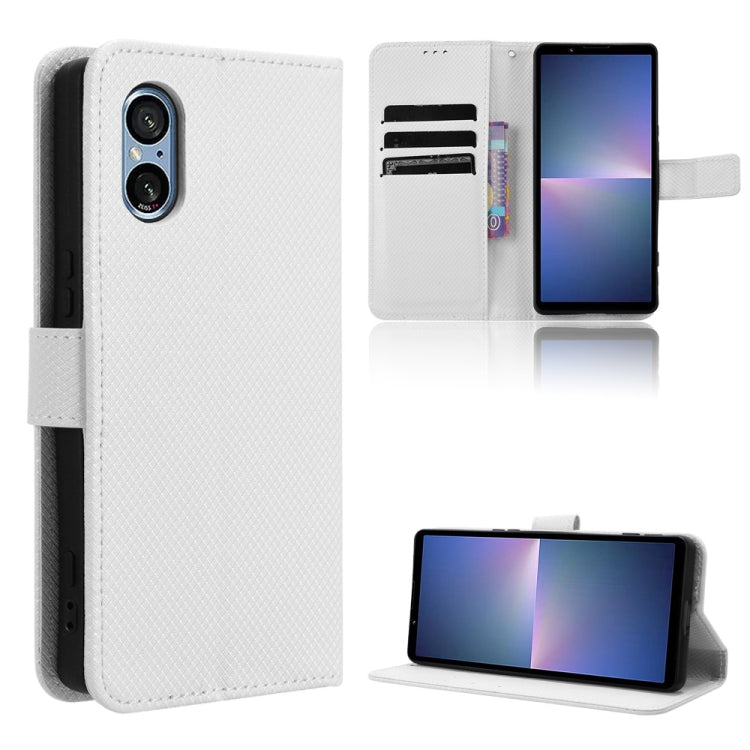 Diamond Texture Leather Phone Case, For Sony Xperia 10 VII, For Sony Xperia 1 VII, For Sony Xperia 10 VI 2024, For Sony Xperia 1 VI 2024, For Sony Xperia 5 V 2023, For Sony Xperia 1 V, For Sony Xperia 10 V