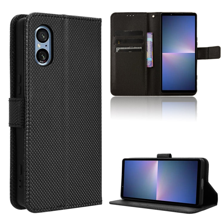 Diamond Texture Leather Phone Case, For Sony Xperia 10 VII, For Sony Xperia 1 VII, For Sony Xperia 10 VI 2024, For Sony Xperia 1 VI 2024, For Sony Xperia 5 V 2023, For Sony Xperia 1 V, For Sony Xperia 10 V