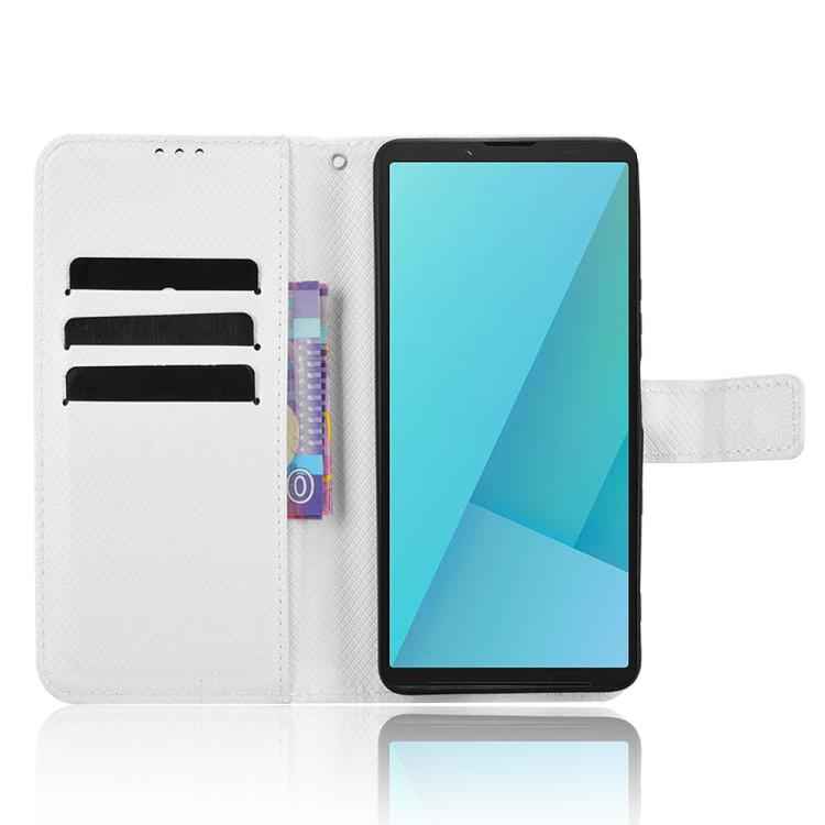 Diamond Texture Leather Phone Case, For Sony Xperia 10 VII, For Sony Xperia 1 VII, For Sony Xperia 10 VI 2024, For Sony Xperia 1 VI 2024, For Sony Xperia 5 V 2023, For Sony Xperia 1 V, For Sony Xperia 10 V