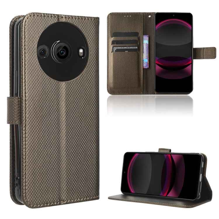 Diamond Texture Leather Phone Case, For Sharp Aquos R8 Pro / Leica Leitz Phone 3, For Sharp Aquos R8, For Sharp Mamorino6