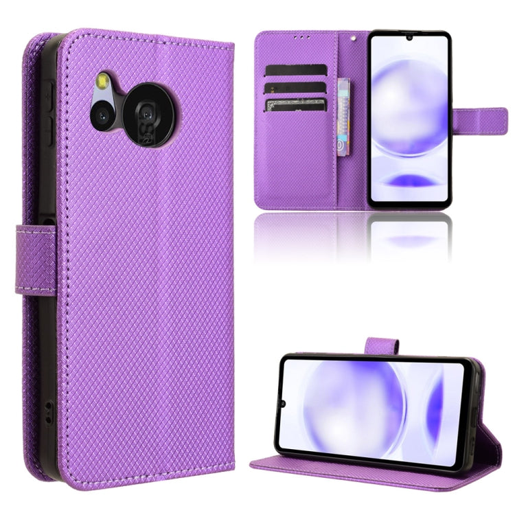 Diamond Texture Leather Phone Case, For Sharp Aquos Sense8, For Sharp Aquos R8 Pro / Leica Leitz Phone 3, For Sharp Aquos R8, For Sharp Mamorino6