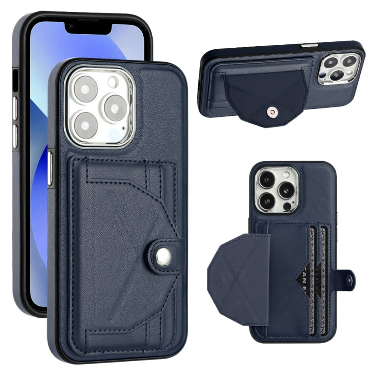 Shockproof Leather Phone Case with Card Holder, For iPhone 13, For iPhone 13 Pro, For iPhone 13 Pro Max, For iPhone 12 / 12 Pro, For iPhone 12 Pro Max, For iPhone 11, For iPhone 11 Pro, For iPhone 11 Pro Max