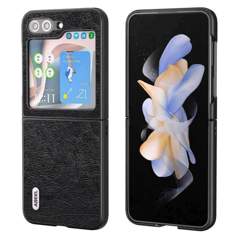 ABEEL Retro Litchi Texture PU Phone Case, For Samsung Galaxy Z Flip5, For Samsung Galaxy Z Fold5