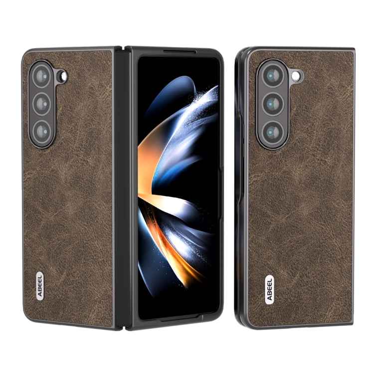 ABEEL Dream Litchi Texture PU Phone Case, For Samsung Galaxy Z Flip5, For Samsung Galaxy Z Fold5