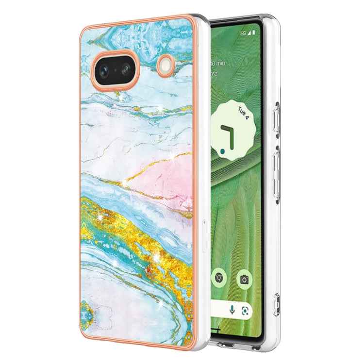 Electroplating Marble Dual-side IMD Phone Case, For Google Pixel 9 Pro XL, For Google Pixel 9 / 9 Pro, For Google Pixel 8a, For Google Pixel 8 Pro, For Google Pixel 8, For Google Pixel 7a