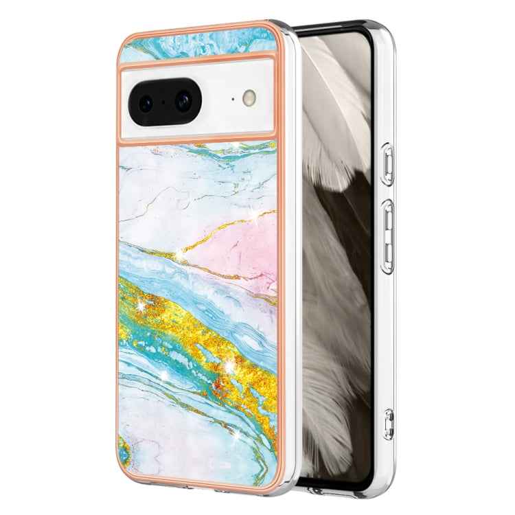 Electroplating Marble Dual-side IMD Phone Case, For Google Pixel 9 Pro XL, For Google Pixel 9 / 9 Pro, For Google Pixel 8a, For Google Pixel 8 Pro, For Google Pixel 8, For Google Pixel 7a