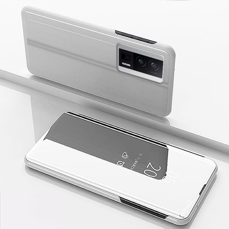 Plated Mirror Kickstand Flip Leather Phone Case, For Xiaomi Poco F5, For Xiaomi Poco F5 Pro