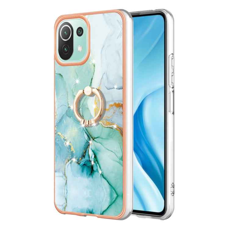 Electroplating Marble IMD TPU Phone Case with Ring Holder, For Xiaomi Redmi Note 12 5G Global/Poco X5 5G, For Xiaomi Redmi 12C / 11A 4G Global, For Xiaomi 13 Lite 5G, For Xiaomi Redmi Note 12 Pro Speed, For Xiaomi Redmi 10C, For Xiaomi Mi 11 Lite