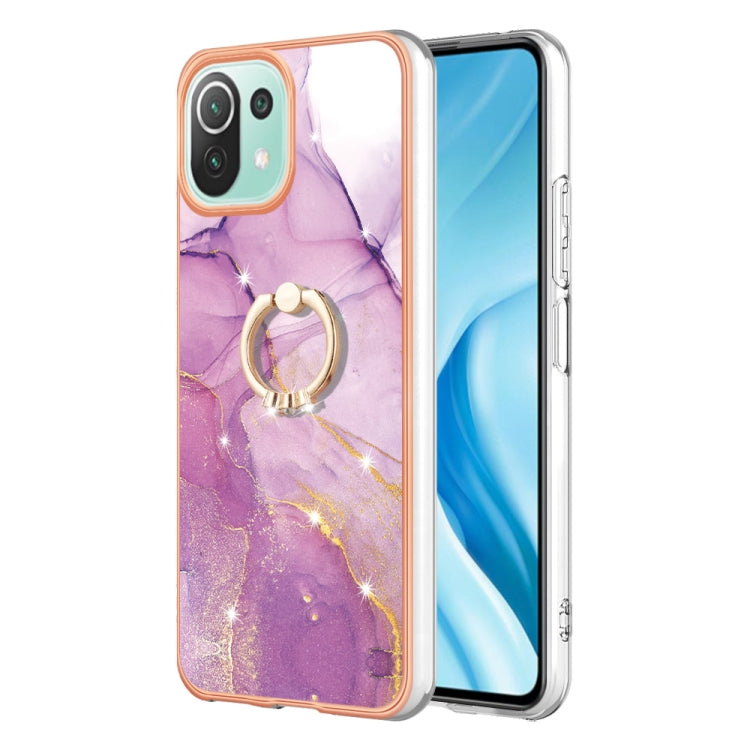 Electroplating Marble IMD TPU Phone Case with Ring Holder