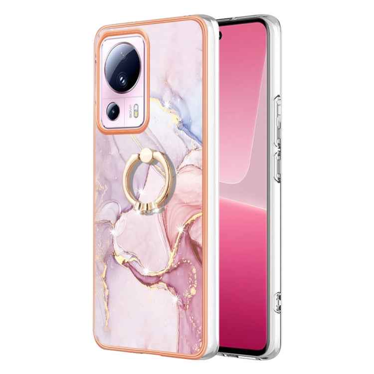 Electroplating Marble IMD TPU Phone Case with Ring Holder, For Xiaomi Redmi Note 12 5G Global/Poco X5 5G, For Xiaomi Redmi 12C / 11A 4G Global, For Xiaomi 13 Lite 5G, For Xiaomi Redmi Note 12 Pro Speed, For Xiaomi Redmi 10C, For Xiaomi Mi 11 Lite