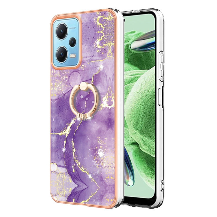 Electroplating Marble IMD TPU Phone Case with Ring Holder