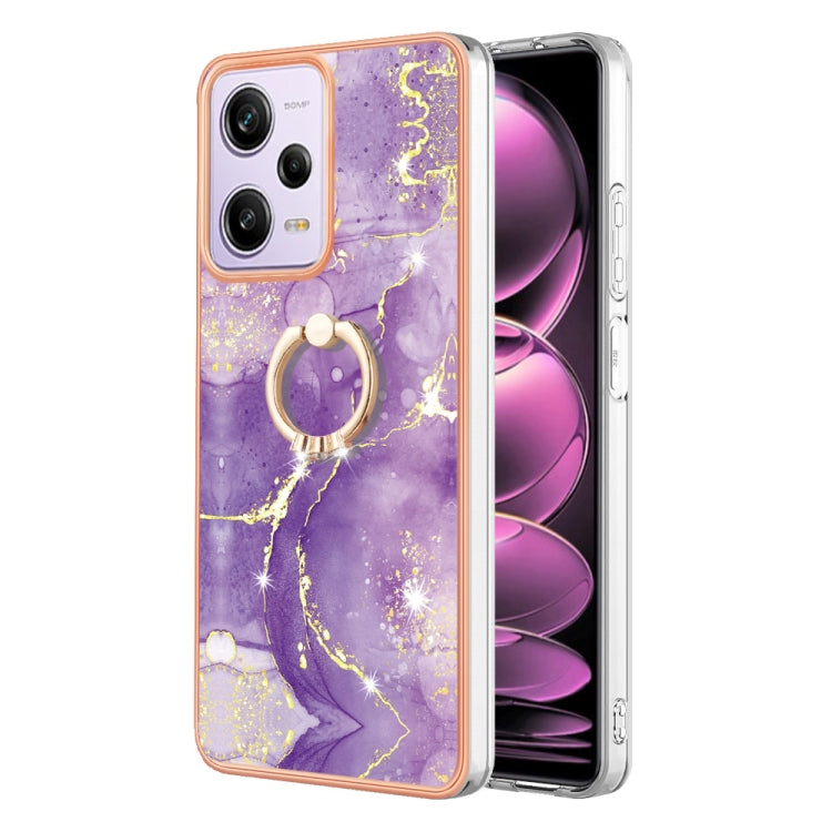 Electroplating Marble IMD TPU Phone Case with Ring Holder
