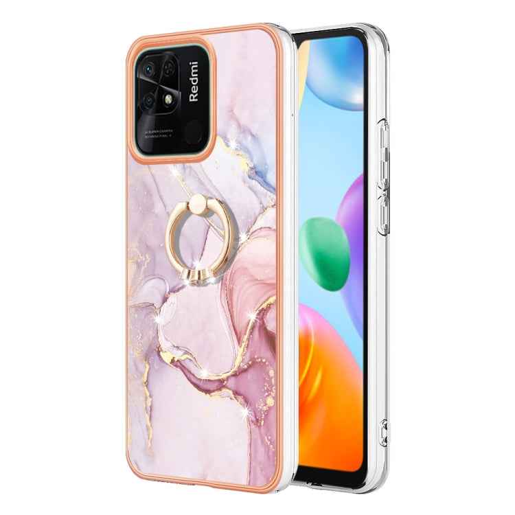 Electroplating Marble IMD TPU Phone Case with Ring Holder, For Xiaomi Redmi Note 12 5G Global/Poco X5 5G, For Xiaomi Redmi 12C / 11A 4G Global, For Xiaomi 13 Lite 5G, For Xiaomi Redmi Note 12 Pro Speed, For Xiaomi Redmi 10C, For Xiaomi Mi 11 Lite