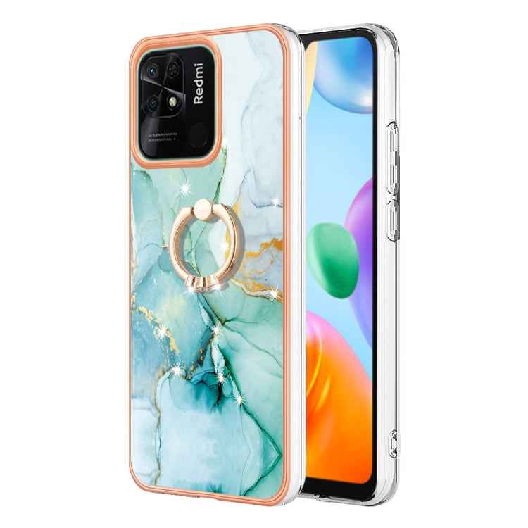 Electroplating Marble IMD TPU Phone Case with Ring Holder, For Xiaomi Redmi Note 12 5G Global/Poco X5 5G, For Xiaomi Redmi 12C / 11A 4G Global, For Xiaomi 13 Lite 5G, For Xiaomi Redmi Note 12 Pro Speed, For Xiaomi Redmi 10C, For Xiaomi Mi 11 Lite