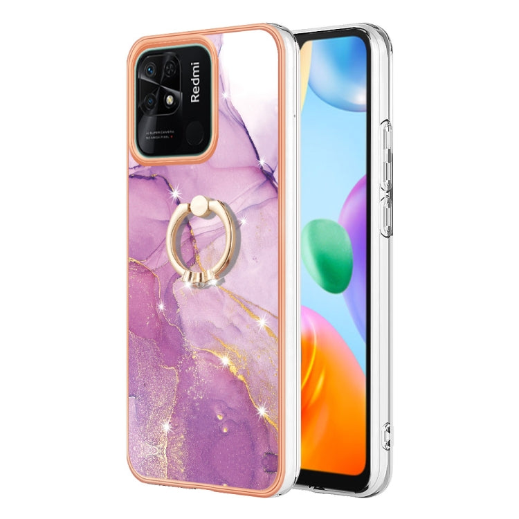 Electroplating Marble IMD TPU Phone Case with Ring Holder
