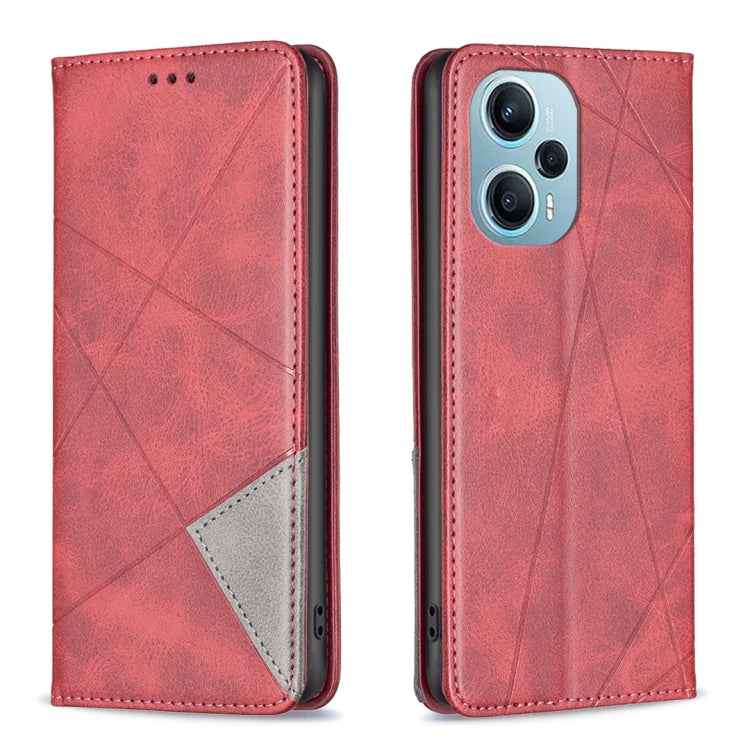 Rhombus Texture Magnetic Leather Phone Case, For Xiaomi Redmi Note 13 Pro+ 5G, For Xiaomi Redmi Note 13 Pro 5G, For Xiaomi 13T / 13T Pro / Redmi K60 Ultra, For Xiaomi Redmi K70 / K70 Pro, For Xiaomi Redmi 12 4G, For Xiaomi Poco F5 5G / Redmi Note 12 Tu...