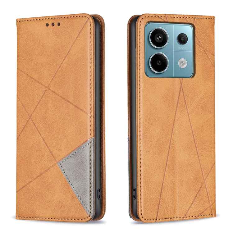 Rhombus Texture Magnetic Leather Phone Case, For Xiaomi Redmi Note 13 Pro+ 5G, For Xiaomi Redmi Note 13 Pro 5G, For Xiaomi 13T / 13T Pro / Redmi K60 Ultra, For Xiaomi Redmi K70 / K70 Pro, For Xiaomi Redmi 12 4G, For Xiaomi Poco F5 5G / Redmi Note 12 Tu...
