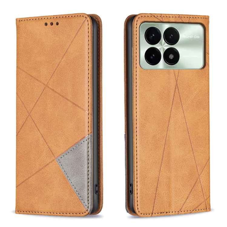 Rhombus Texture Magnetic Leather Phone Case, For Xiaomi Redmi Note 13 Pro+ 5G, For Xiaomi Redmi Note 13 Pro 5G, For Xiaomi 13T / 13T Pro / Redmi K60 Ultra, For Xiaomi Redmi K70 / K70 Pro, For Xiaomi Redmi 12 4G, For Xiaomi Poco F5 5G / Redmi Note 12 Tu...