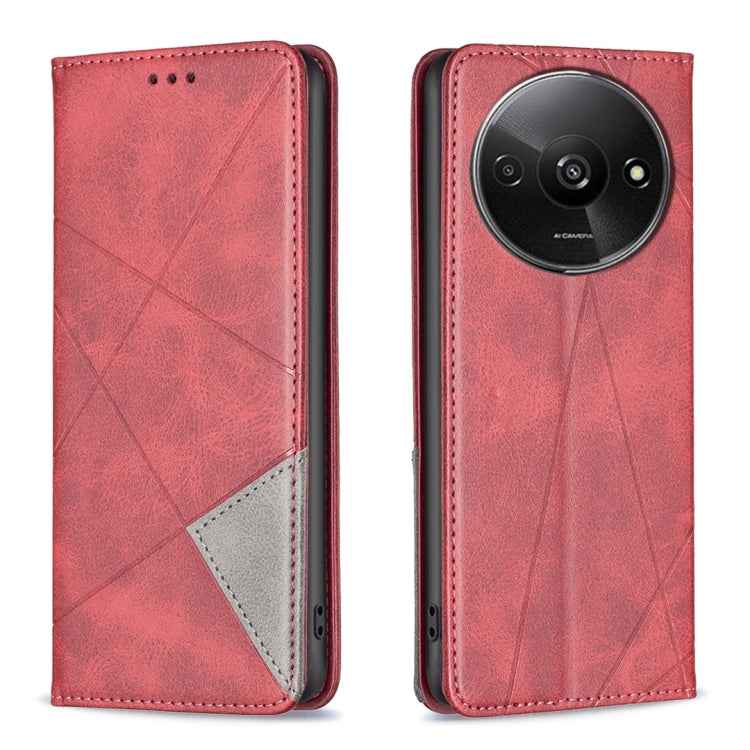 Rhombus Texture Magnetic Leather Phone Case, For Xiaomi Poco M6 4G / Redmi 13 4G, For Xiaomi Redmi Note 13 Pro 4G Global, For Xiaomi Poco M6 Pro 4G, For Xiaomi Redmi A3, For Xiaomi Redmi Note 13 4G Global, For Xiaomi Redmi K70E, For Xiaomi Redmi Note 1...