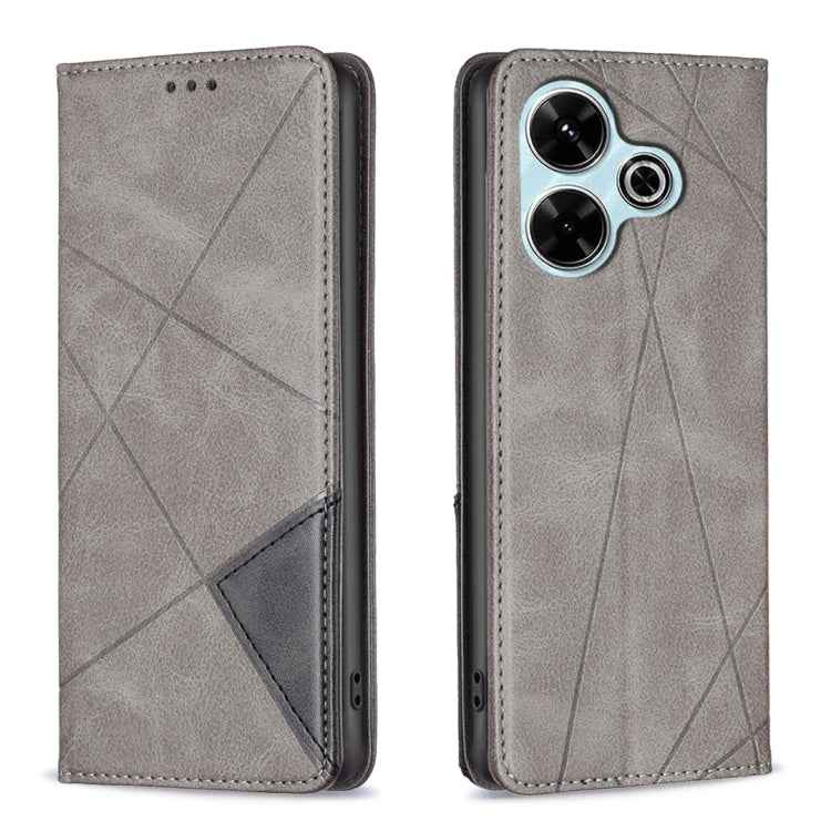 Rhombus Texture Magnetic Leather Phone Case, For Xiaomi Poco M6 4G / Redmi 13 4G, For Xiaomi Redmi Note 13 Pro 4G Global, For Xiaomi Poco M6 Pro 4G, For Xiaomi Redmi A3, For Xiaomi Redmi Note 13 4G Global, For Xiaomi Redmi K70E, For Xiaomi Redmi Note 1...