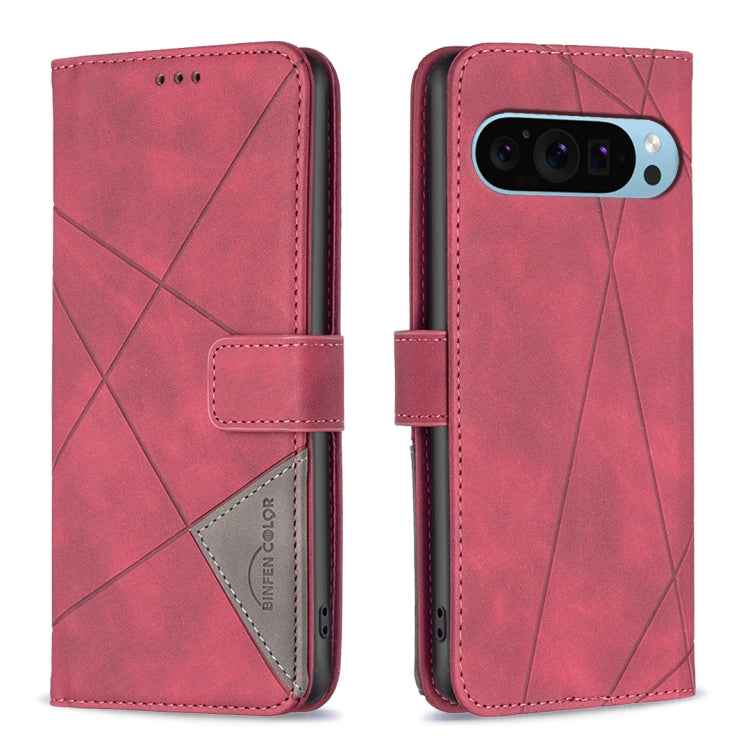 Magnetic Buckle Rhombus Texture Leather Phone Case, For Google Pixel 10a, For Google Pixel 9A, For Google Pixel 9 Pro, For Google Pixel 9, For Google Pixel 8a, For Google Pixel 8 Pro, For Google Pixel 8