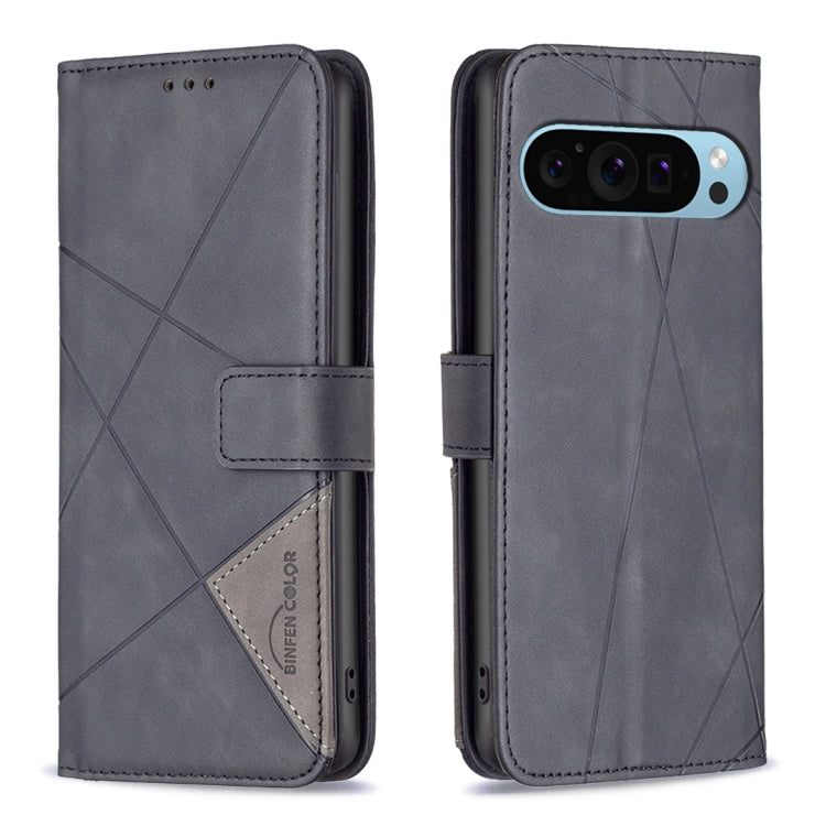 Magnetic Buckle Rhombus Texture Leather Phone Case, For Google Pixel 11 / 11 Pro, For Google Pixel 10a, For Google Pixel 9A, For Google Pixel 9 Pro, For Google Pixel 9, For Google Pixel 8a, For Google Pixel 8 Pro, For Google Pixel 8