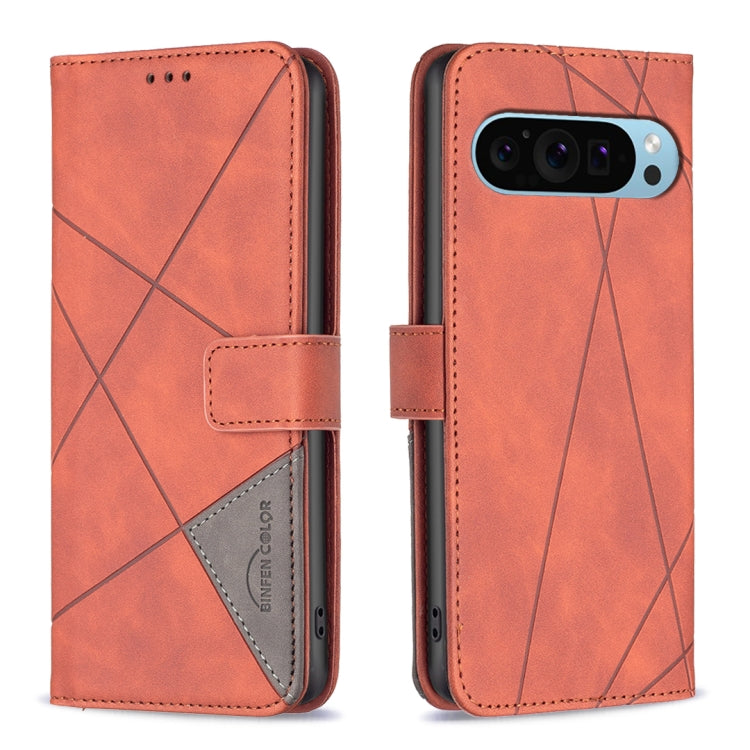 Magnetic Buckle Rhombus Texture Leather Phone Case, For Google Pixel 11 / 11 Pro, For Google Pixel 10a, For Google Pixel 9A, For Google Pixel 9 Pro, For Google Pixel 9, For Google Pixel 8a, For Google Pixel 8 Pro, For Google Pixel 8