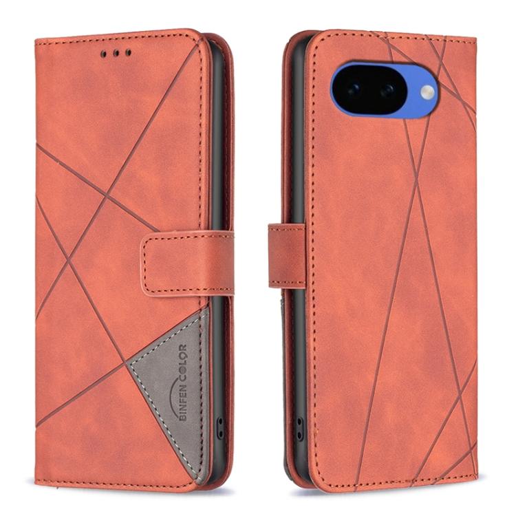 Magnetic Buckle Rhombus Texture Leather Phone Case, For Google Pixel 11 / 11 Pro, For Google Pixel 10a, For Google Pixel 9A, For Google Pixel 9 Pro, For Google Pixel 9, For Google Pixel 8a, For Google Pixel 8 Pro, For Google Pixel 8