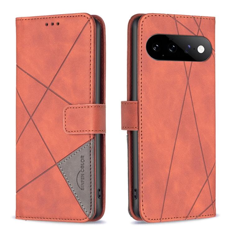 Magnetic Buckle Rhombus Texture Leather Phone Case, For Google Pixel 11 / 11 Pro, For Google Pixel 10a, For Google Pixel 9A, For Google Pixel 9 Pro, For Google Pixel 9, For Google Pixel 8a, For Google Pixel 8 Pro, For Google Pixel 8