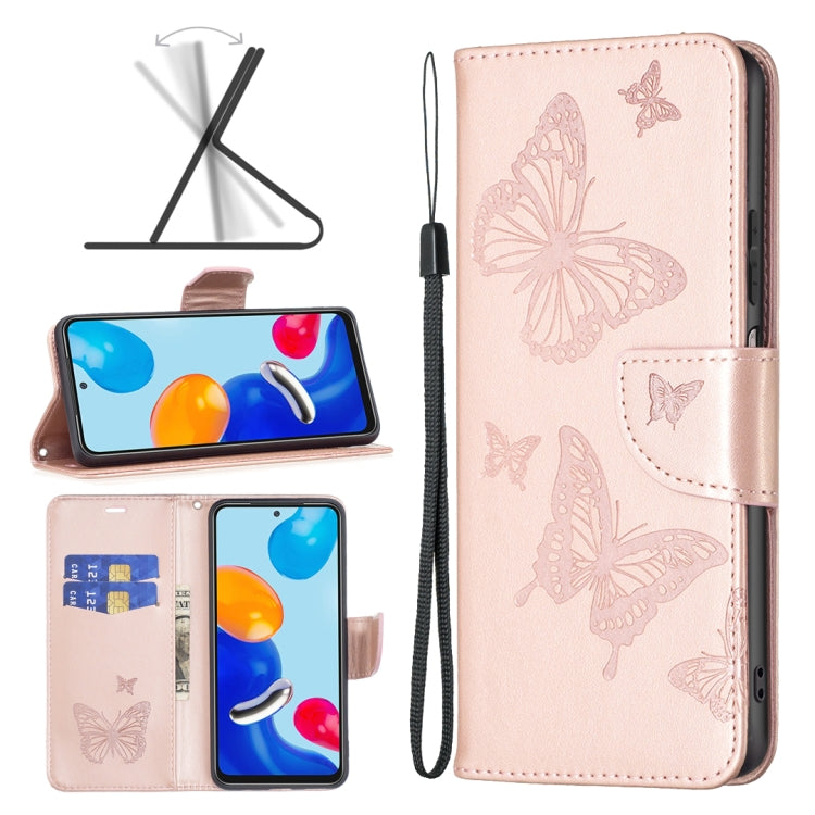 Two Butterflies Embossing Leather Phone Case