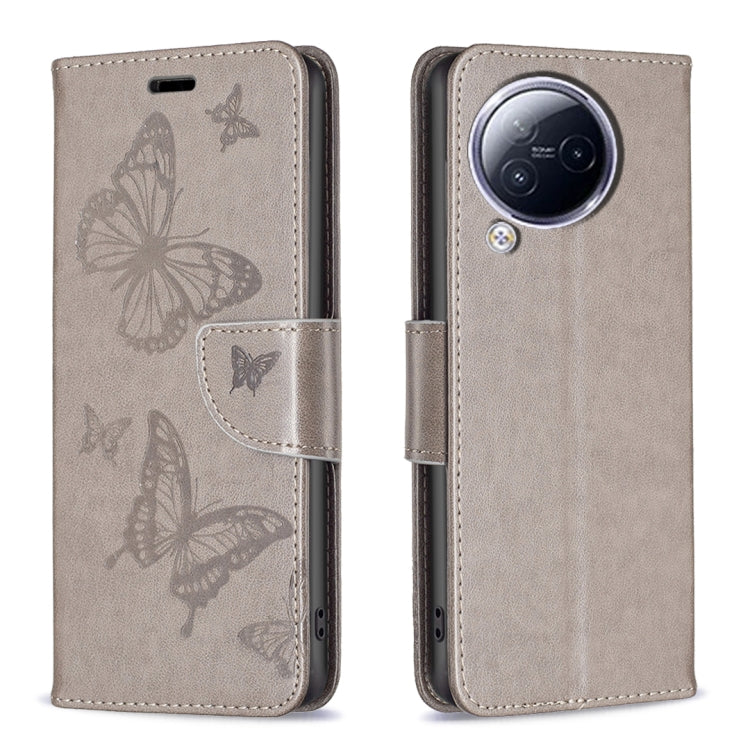 Two Butterflies Embossing Leather Phone Case