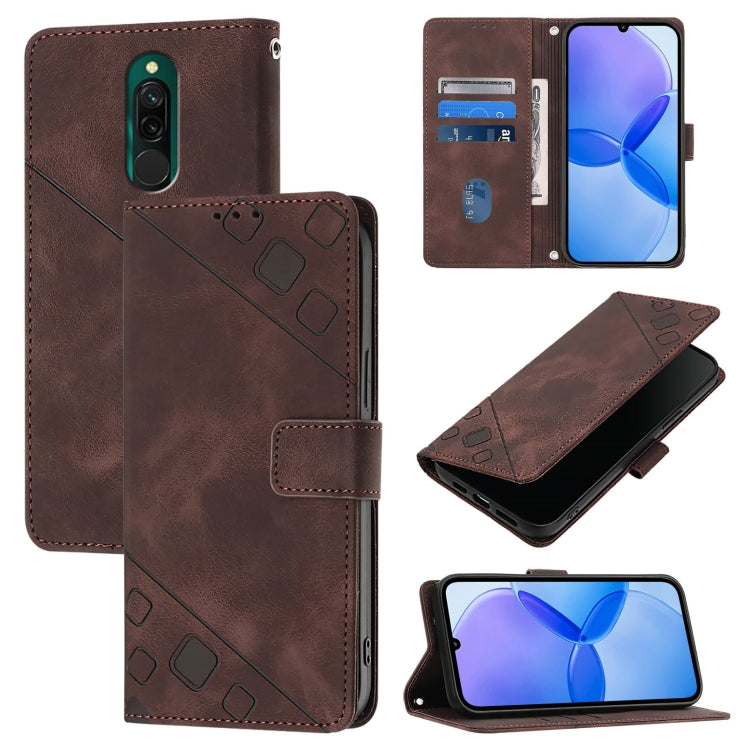 Skin Feel Embossed Leather Phone Case