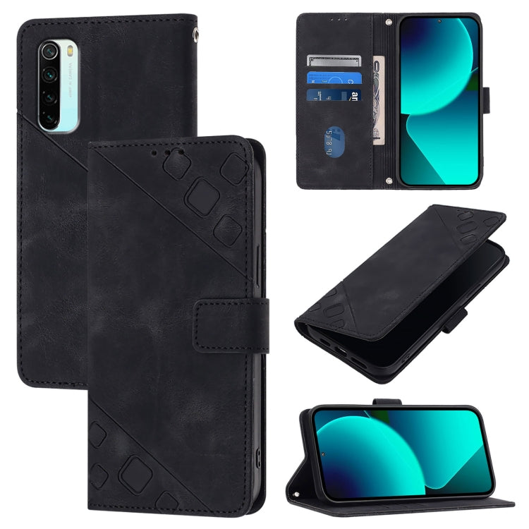 Skin Feel Embossed Leather Phone Case