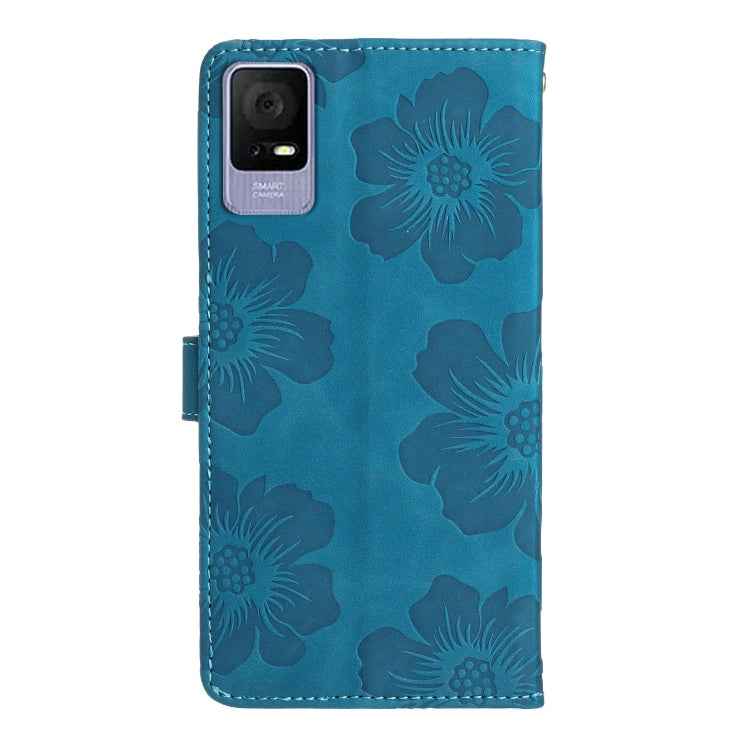 Flower Embossing Pattern Leather Phone Case, For TCL 405 / 406 / 408, For TCL 40 SE