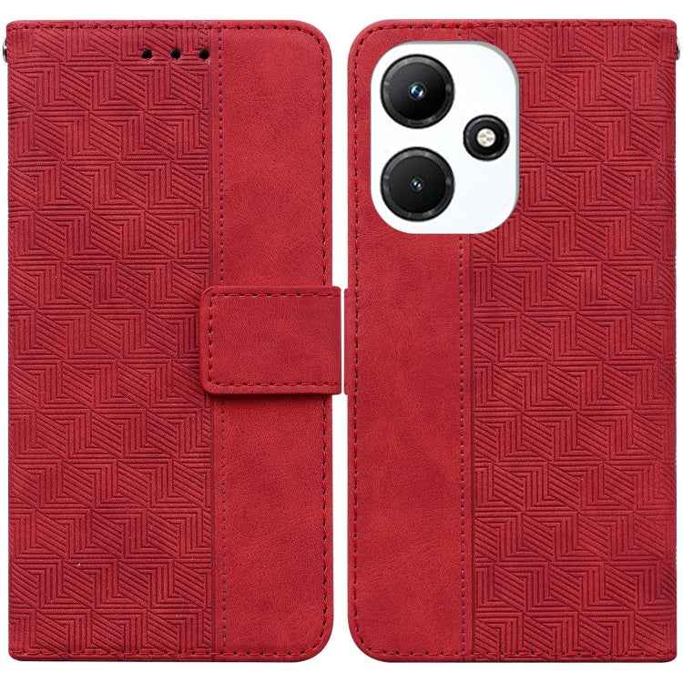 Geometric Embossed Leather Phone Case, For Infinix Note 30i, For Infinix Note 30 Pro, For Infinix Note 30, For Infinix Note 30 VIP, For Infinix Hot 30 Play, For Infinix Hot 30i, For Infinix Hot 30, For Infinix Smart 7 African