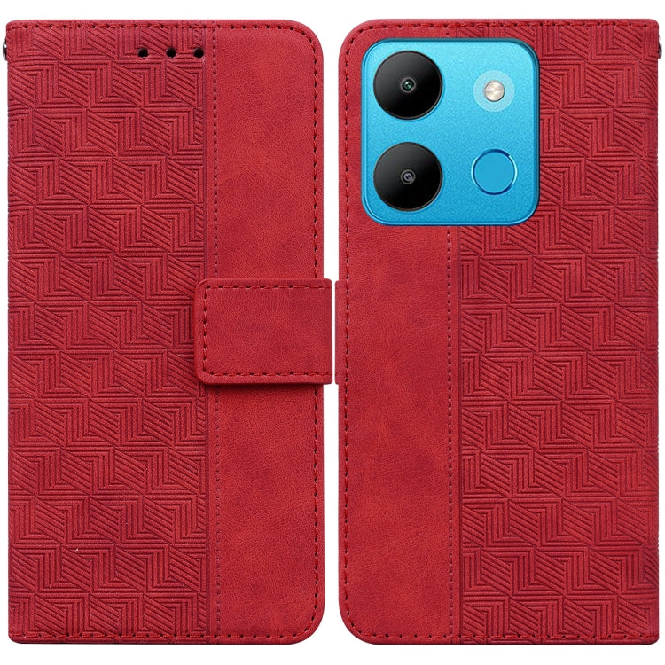 Geometric Embossed Leather Phone Case, For Infinix Note 30i, For Infinix Note 30 Pro, For Infinix Note 30, For Infinix Note 30 VIP, For Infinix Hot 30 Play, For Infinix Hot 30i, For Infinix Hot 30, For Infinix Smart 7 African