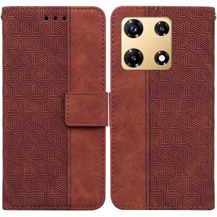 Geometric Embossed Leather Phone Case, For Infinix Note 30i, For Infinix Note 30 Pro, For Infinix Note 30, For Infinix Note 30 VIP, For Infinix Hot 30 Play, For Infinix Hot 30i, For Infinix Hot 30, For Infinix Smart 7 African