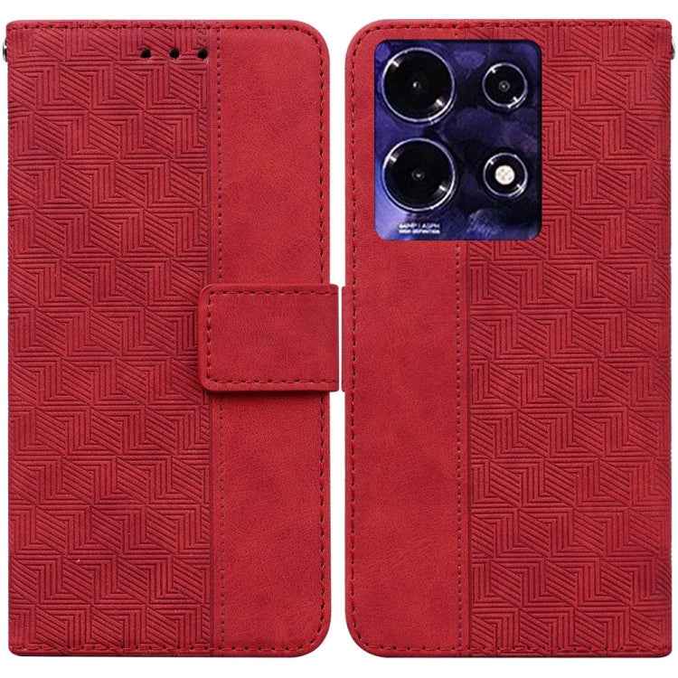 Geometric Embossed Leather Phone Case, For Infinix Note 30i, For Infinix Note 30 Pro, For Infinix Note 30, For Infinix Note 30 VIP, For Infinix Hot 30 Play, For Infinix Hot 30i, For Infinix Hot 30, For Infinix Smart 7 African