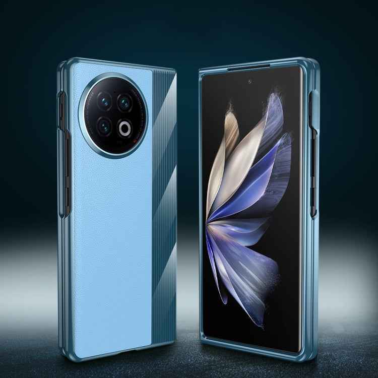 Electroplating Ultrathin Shockproof Leather Fold Protective Phone Case, For vivo X Fold2