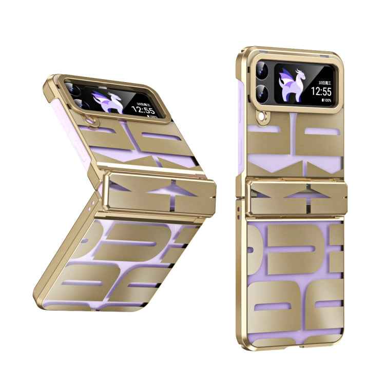 Integrated Electroplating Folding Phone Case with Hinge, For Samsung Galaxy Z Flip4 5G