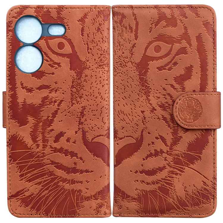 Tiger Embossing Pattern Flip Leather Phone Case, For Tecno Camon 20 Pro 5G, For Tecno Pova 5, For Tecno Spark 10 5G, For Tecno Spark 10 Pro, For Tecno Spark 10 / Spark 10C