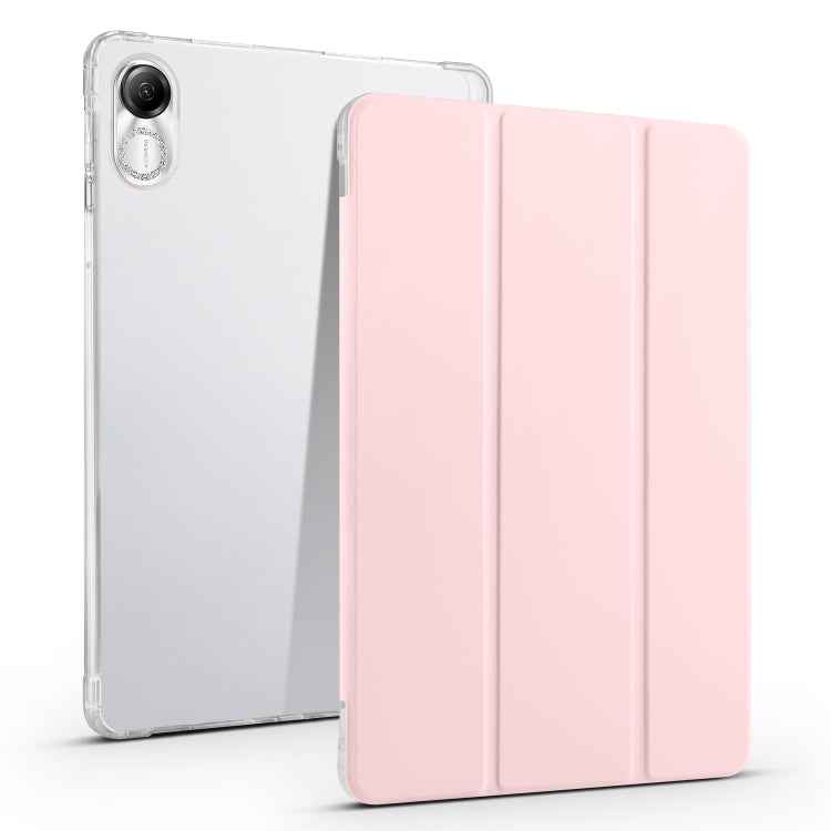 3-fold Clear TPU Smart Leather Tablet Case with Pen Slot, For Xiaomi Pad 7 / 7 Pro, For Xiaomi Redmi Pad Pro 12.1, For Xiaomi Pad 6S Pro, For Xiaomi Pad 6 Max 14, For Xiaomi Pad 6 / 6 Pro