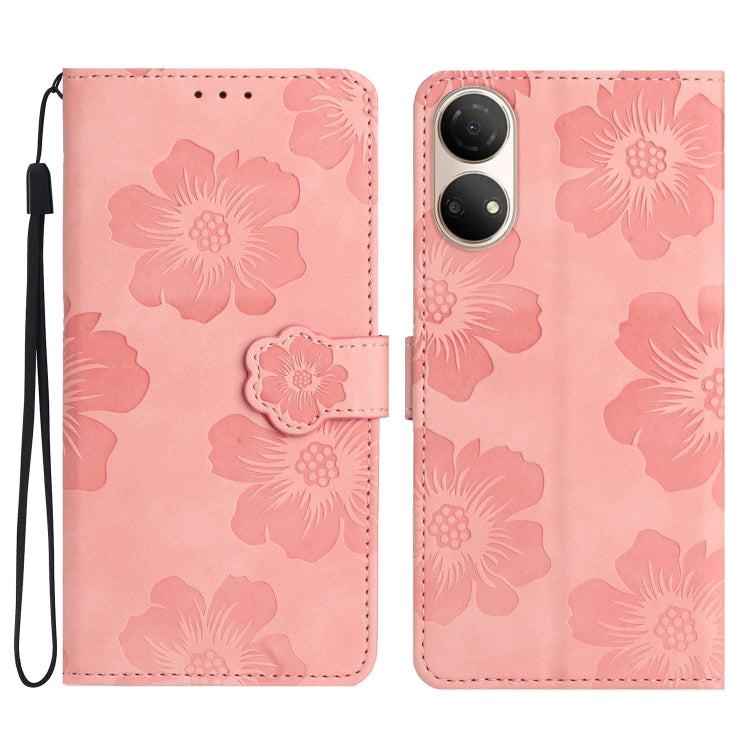 Flower Embossing Pattern Leather Phone Case, For Honor 90 Pro, For Honor 90, For Honor 70, For Honor X7 / Play 30 Plus, For Honor X8 / X30i, For Honor 50 Lite, For Honor 50