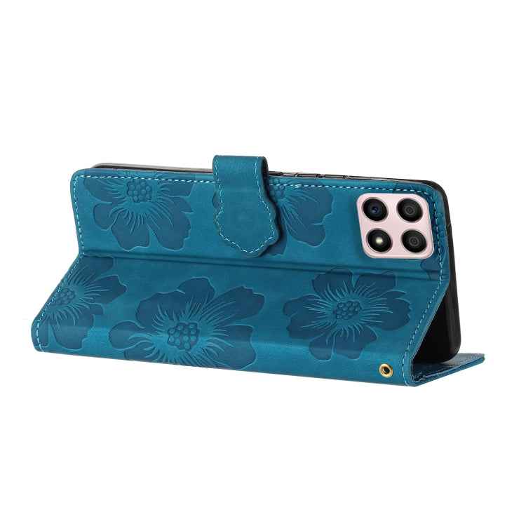 Flower Embossing Pattern Leather Phone Case, For Honor X8 / X30i, For Honor 50 Lite, For Honor 50